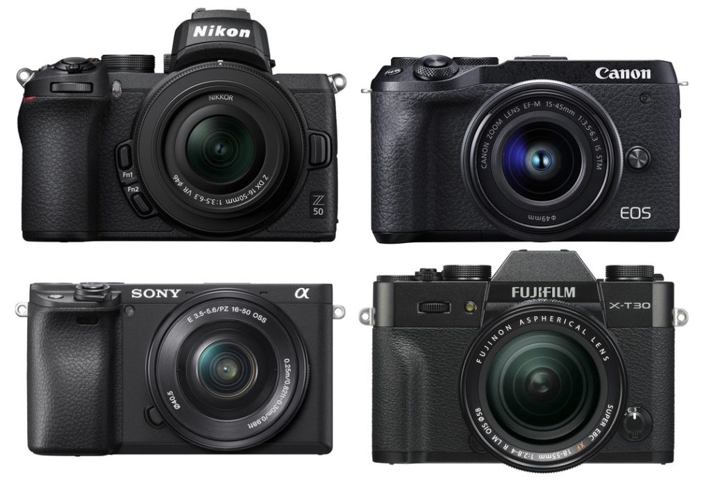 Nikon Z50 vs Canon EOS M6 Mark II vs Sony a6400 vs Fujifilm X-T30 Specs Comparison