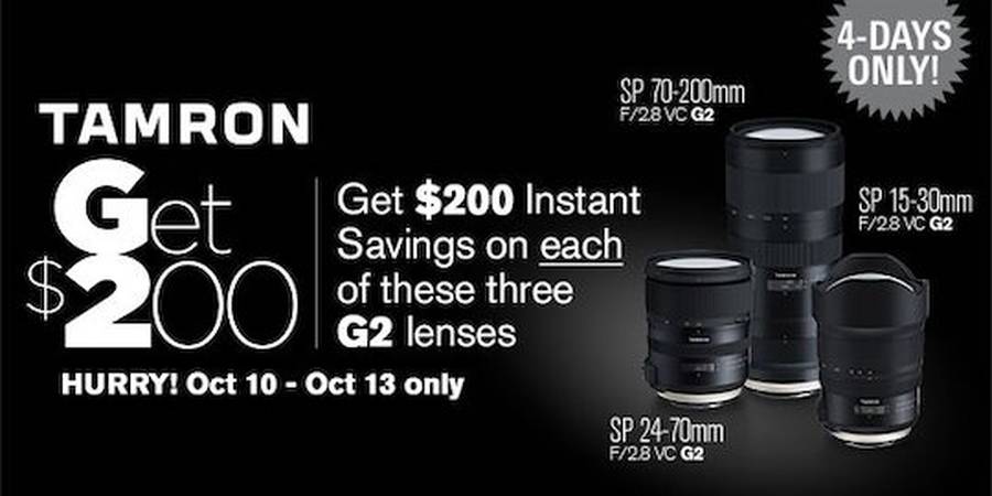 New Tamron Rebates on the 15-30mm f/2.8, 24-70mm f/2.8 and 70-200mm f/2.8 Lenses