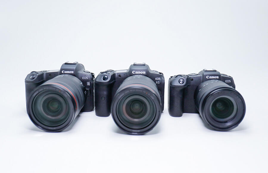 Size Comparison of Canon EOS R5, Canon EOS R and Canon EOS RP