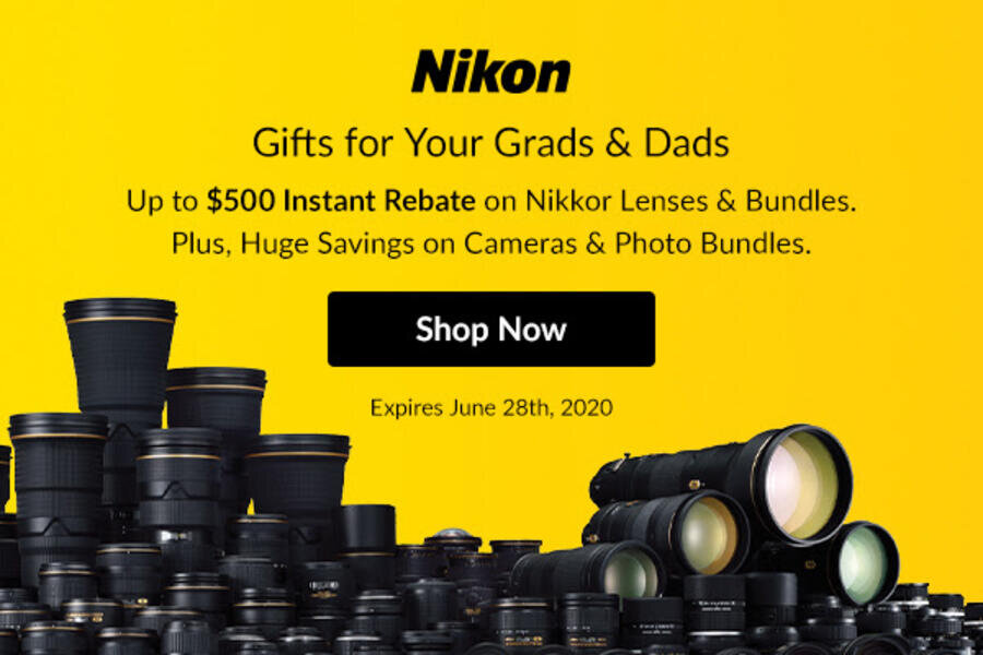 Nikon Instant Rebates : Up to $500 off on Nikon Lenses & $600 off on Nikon Z6