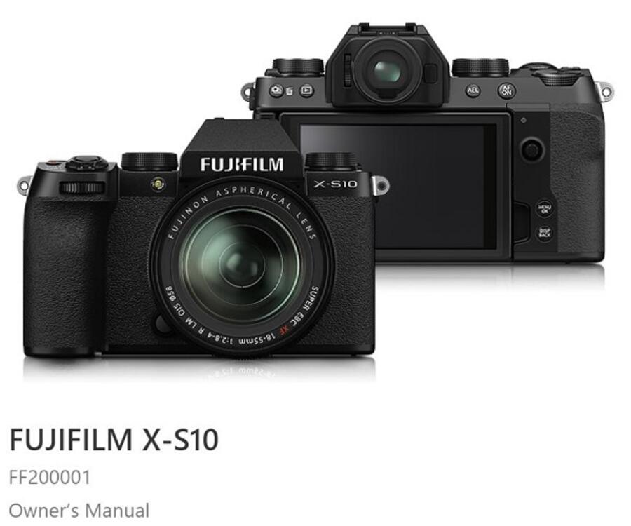 Fujifilm X-S10 User Manual now Available for Download