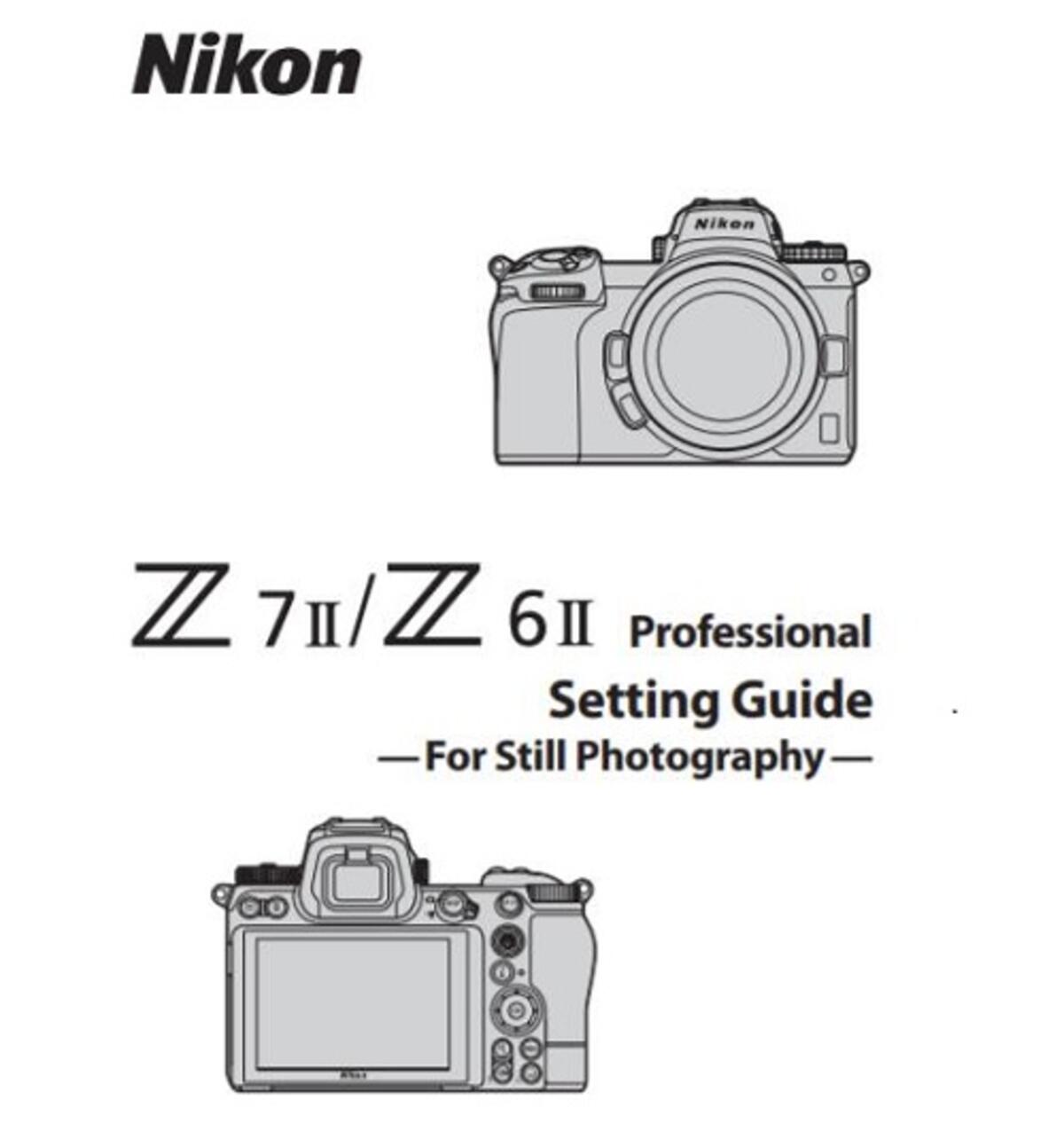 Nikon Z6 II and Z7 II Setting Guides for Still Photography
