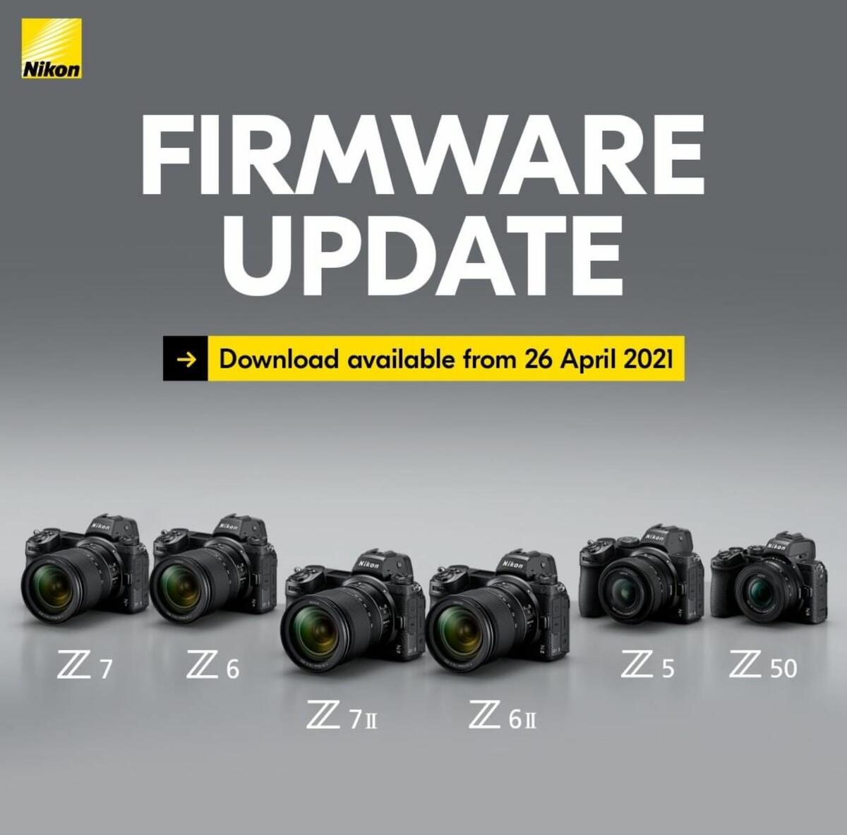 New Firmware Updates Released for Nikon Z7 II, Z6 II, Z7, Z6, Z5 and Z50