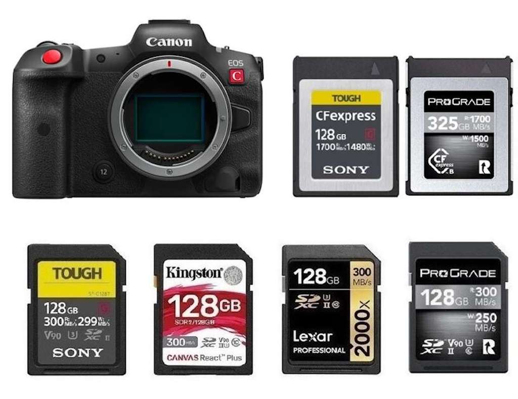 Best Memory Cards for Canon EOS R5 C