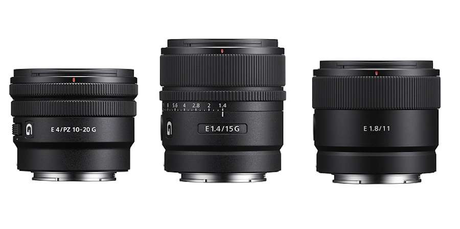 Sony E 15mm f/1.4 G, 11mm f/1.8 & PZ 10-20mm f/4 G Lenses Announced