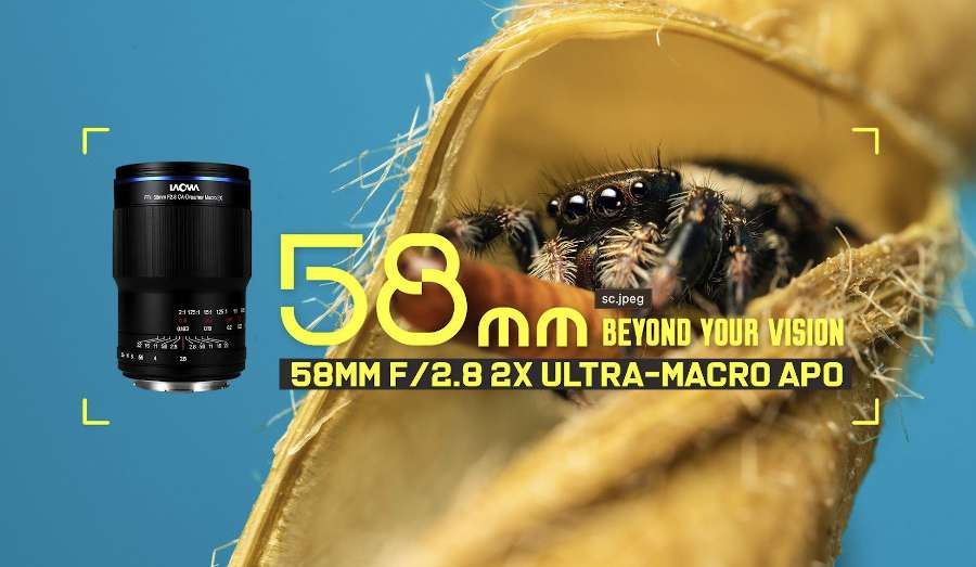 Laowa 58mm f/2.8 2x Ultra-Macro APO Lens Announced