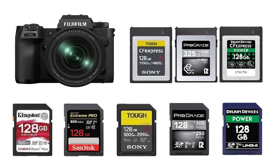 Best Memory Cards for Fujifilm X-H2